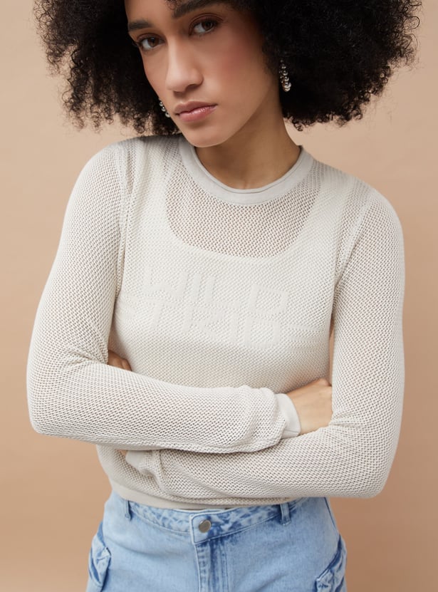 GINGER Mesh-Knitted Top
