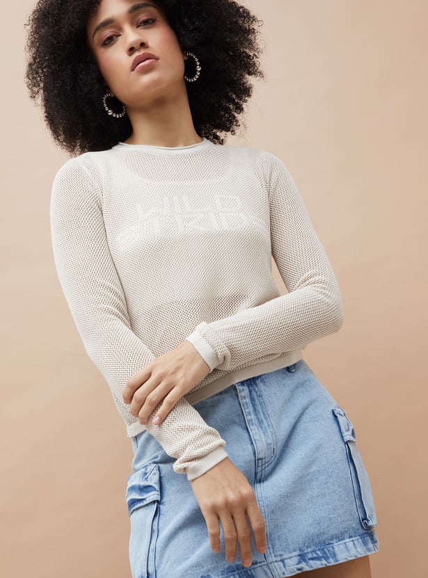 GINGER Mesh-Knitted Top