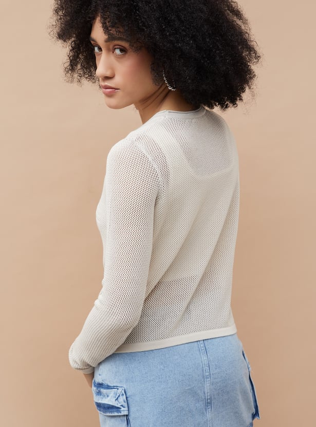GINGER Mesh-Knitted Top