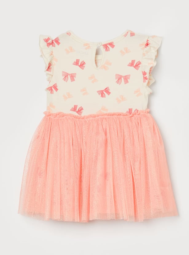 JUNIORS Girls Sequined Fit & Flare Dress