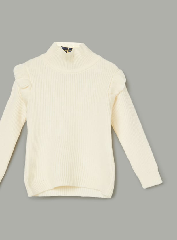 JUNIORS Girls Ribbed Sweater