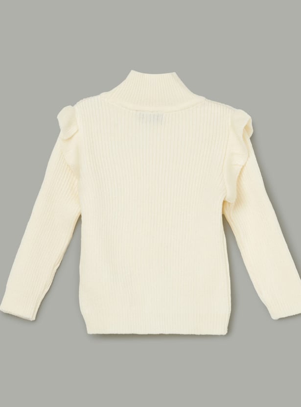 JUNIORS Girls Ribbed Sweater