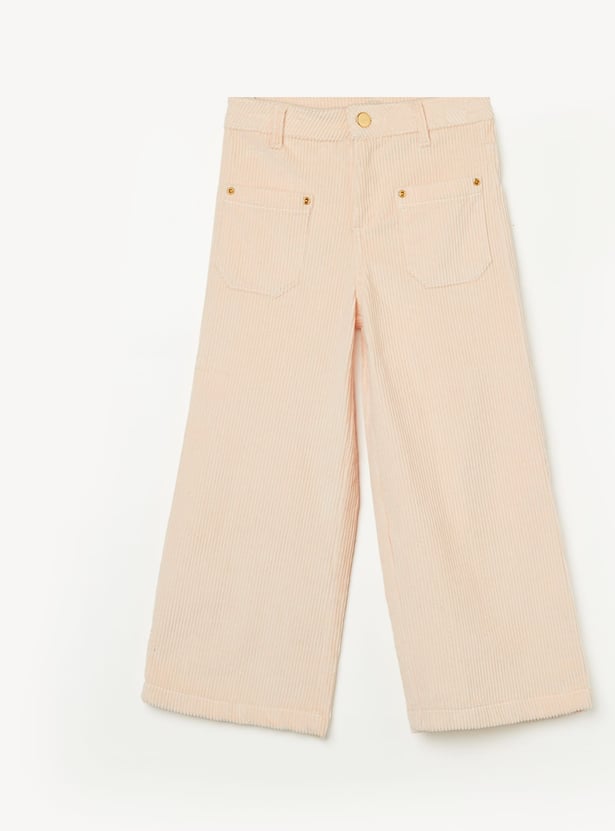 FAME FOREVER Girls Corduroy Wide-Leg Trousers