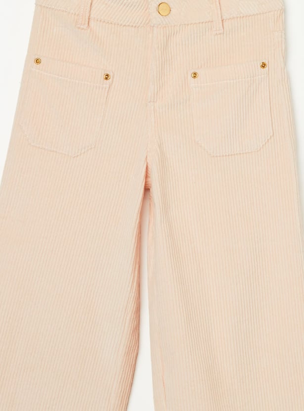 FAME FOREVER Girls Corduroy Wide-Leg Trousers
