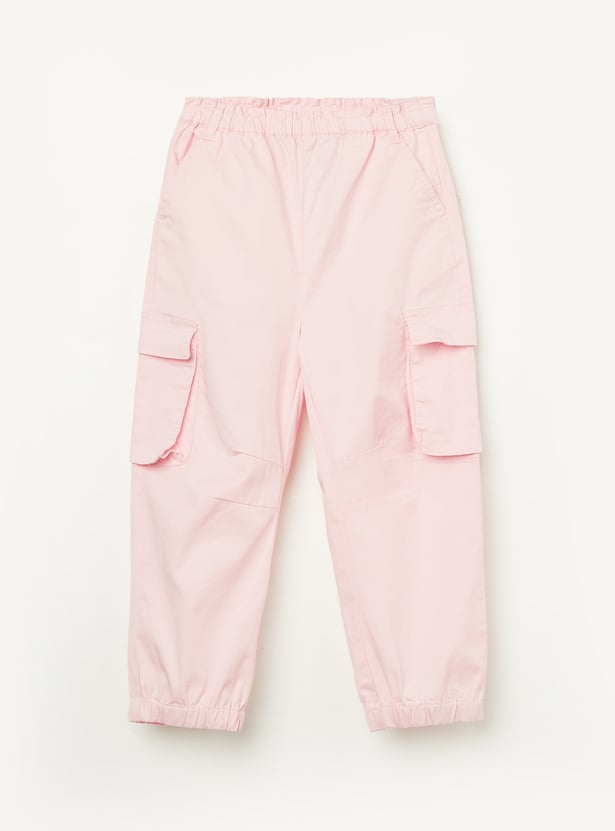 FAME FOREVER Girls Solid Cargo Joggers