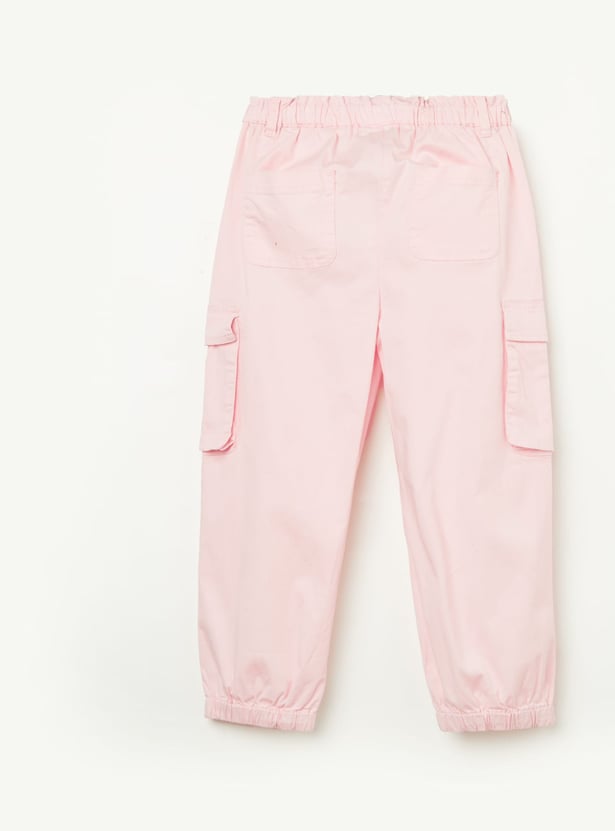 FAME FOREVER Girls Solid Cargo Joggers