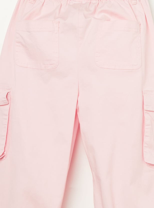 FAME FOREVER Girls Solid Cargo Joggers