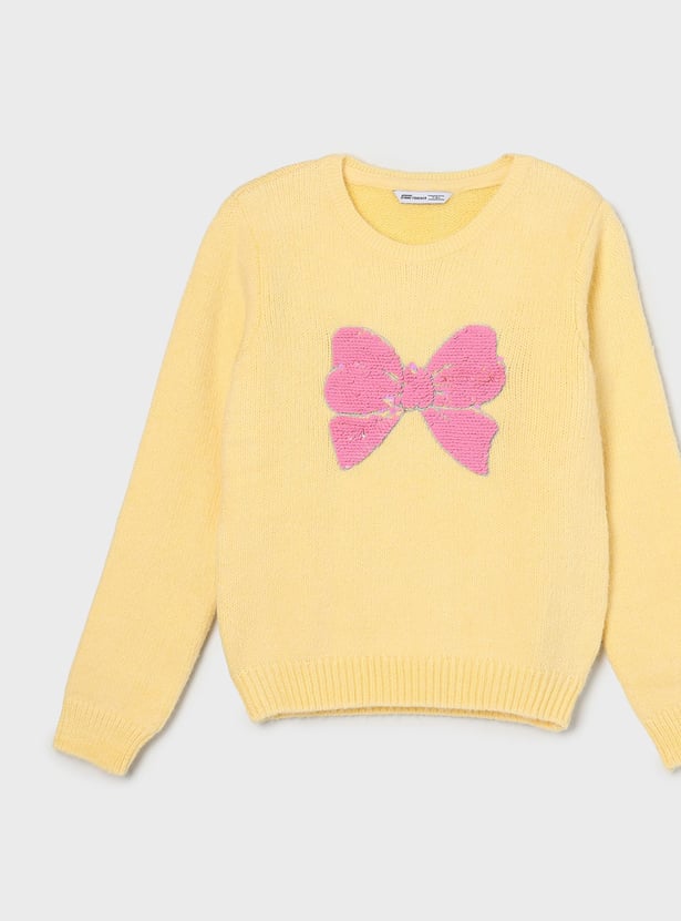 FAME FOREVER Girls Embellished Sweater