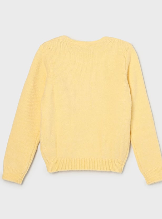 FAME FOREVER Girls Embellished Sweater