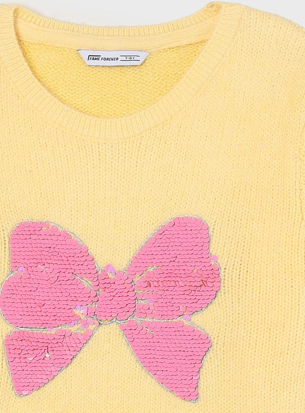 FAME FOREVER Girls Embellished Sweater