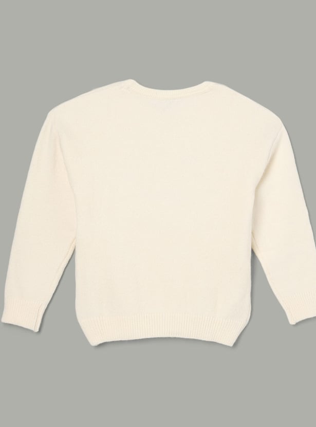 FAME FOREVER Girls Embellished Sweater