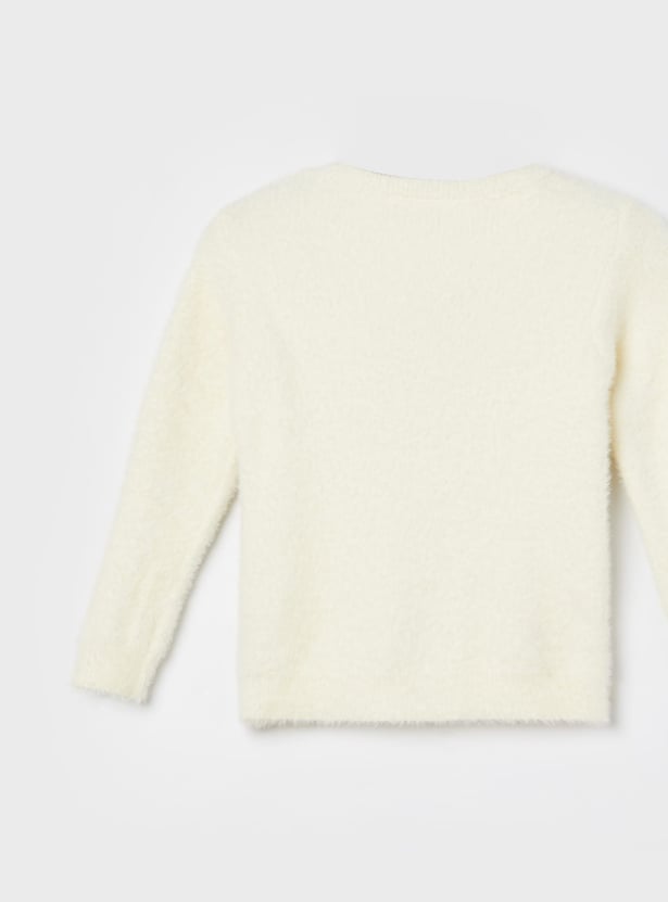 FAME FOREVER Girls Embellished Sweater
