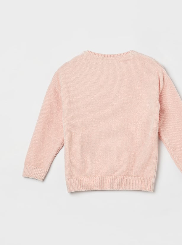 FAME FOREVER Girls Embellished Sweater