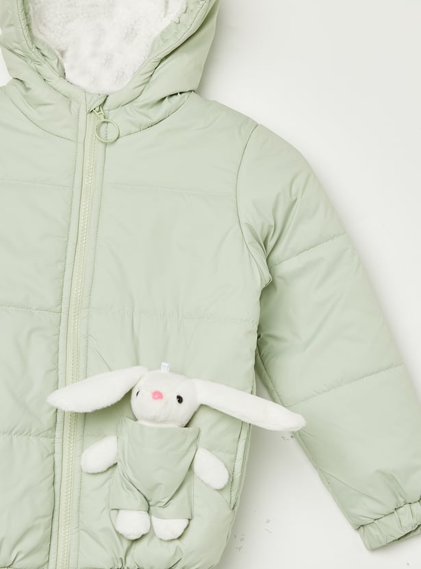 FAME FOREVER Puffer Jacket with Bunny Soft Toy