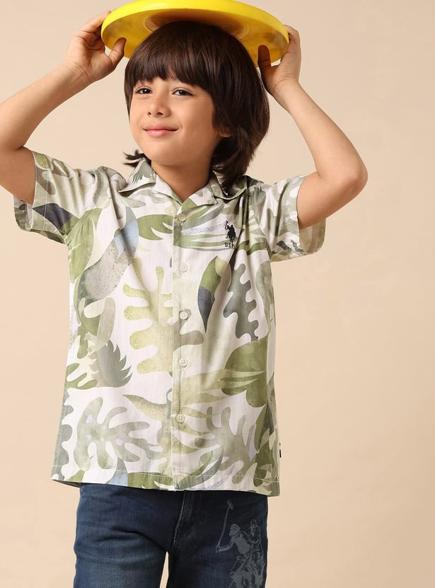 US POLO ASSN KIDS Boys Printed Shirt
