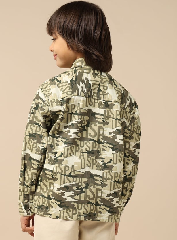 US POLO ASSN KIDS Boys Printed Shirt
