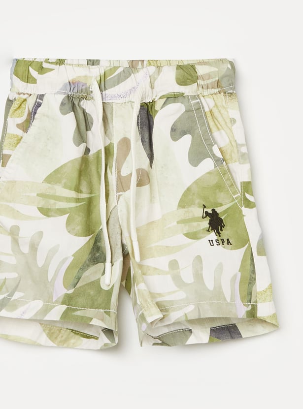 US POLO ASSN KIDS Boys Tropical Print Shorts
