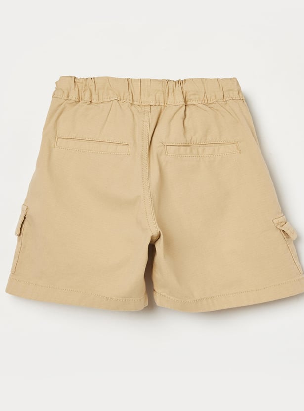 US POLO ASSN KIDS Boys Checked Woven Cargo Shorts
