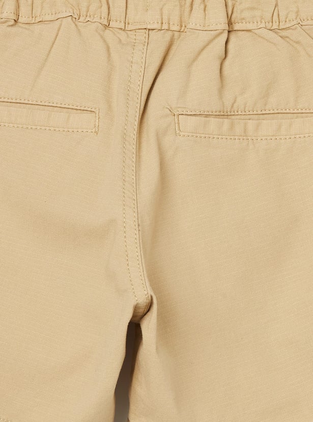 US POLO ASSN KIDS Boys Checked Woven Cargo Shorts