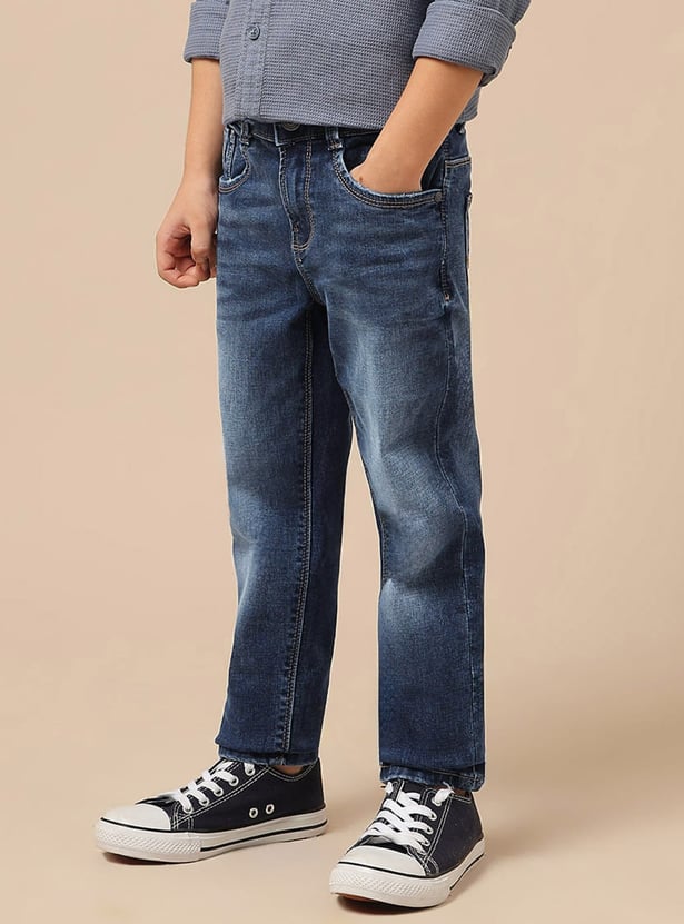 US POLO ASSN KIDS Boys Washed Relaxed Fit Jeans