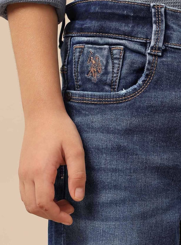 US POLO ASSN KIDS Boys Washed Relaxed Fit Jeans