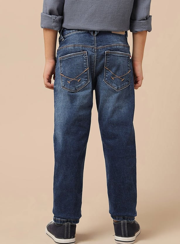 US POLO ASSN KIDS Boys Washed Relaxed Fit Jeans
