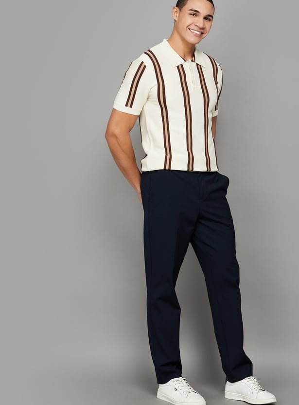 CELIO Solid Regular Fit Trousers