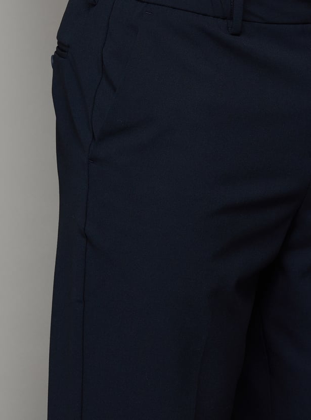 CELIO Solid Regular Fit Trousers