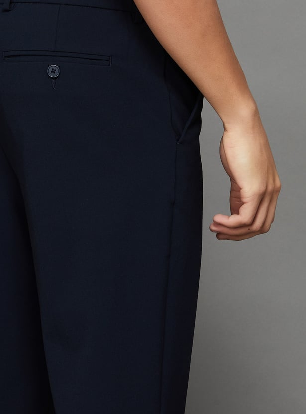 CELIO Solid Regular Fit Trousers