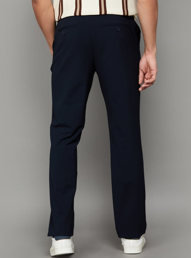 CELIO Solid Regular Fit Trousers