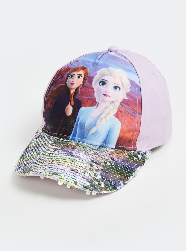 KIDSVILLE Girls Frozen Sequinned Baseball Cap