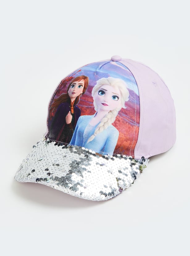 KIDSVILLE Girls Frozen Sequinned Baseball Cap