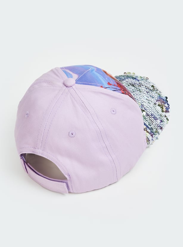 KIDSVILLE Girls Frozen Sequinned Baseball Cap