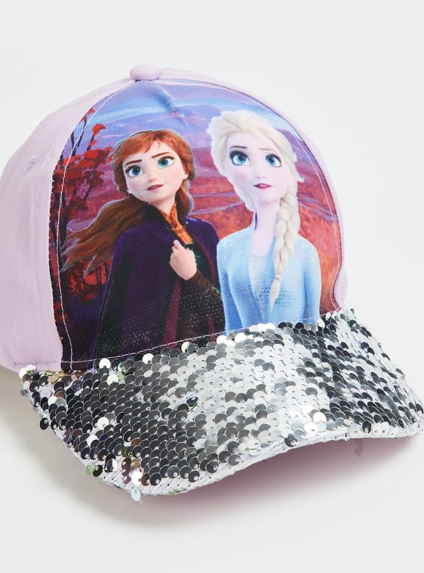 KIDSVILLE Girls Frozen Sequinned Baseball Cap