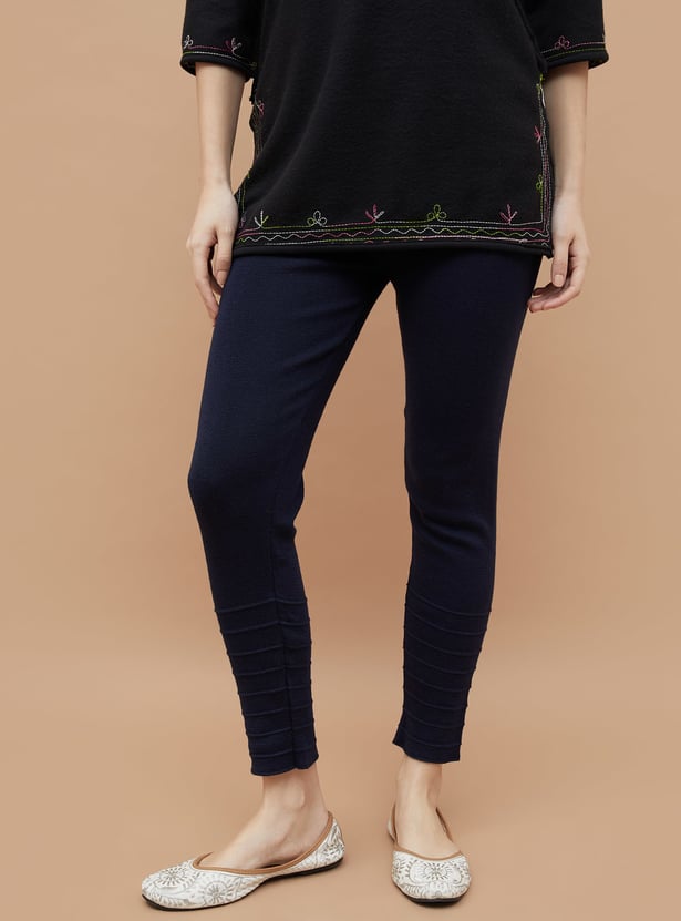 MELANGE Knitted Straight Pants