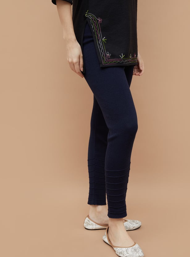 MELANGE Knitted Straight Pants