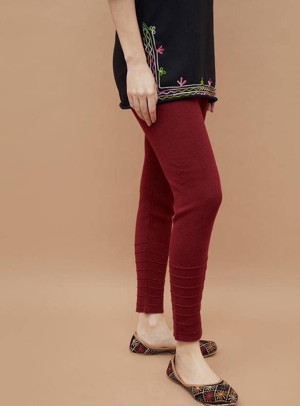 MELANGE Knitted Straight Pants