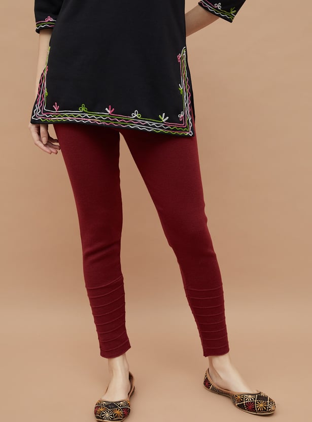 MELANGE Knitted Straight Pants