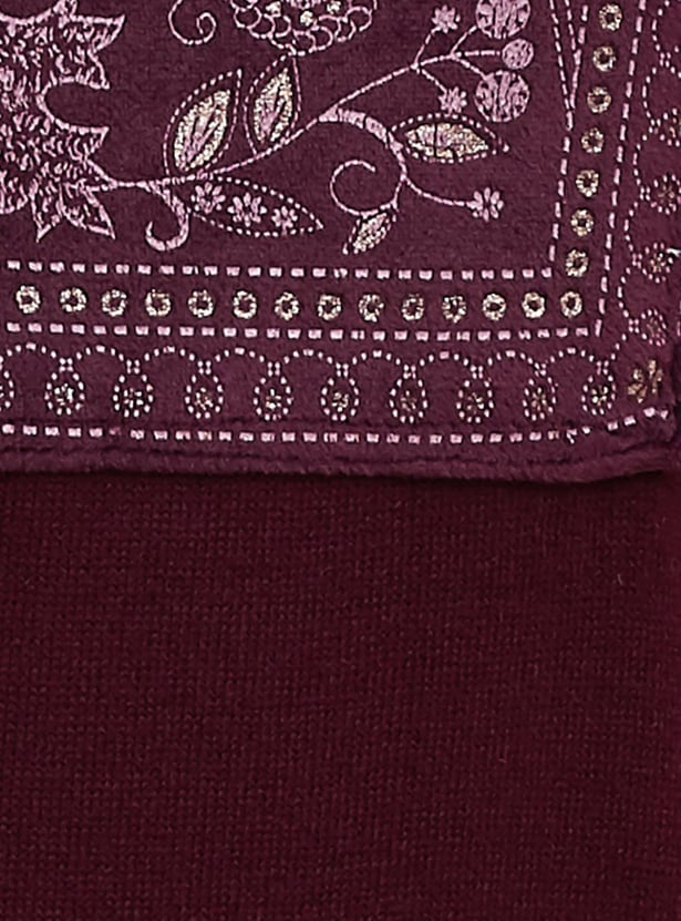 MELANGE Printed Winter Straight Kurta