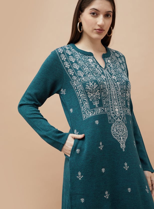 MELANGE Knitted Winterwear Kurta