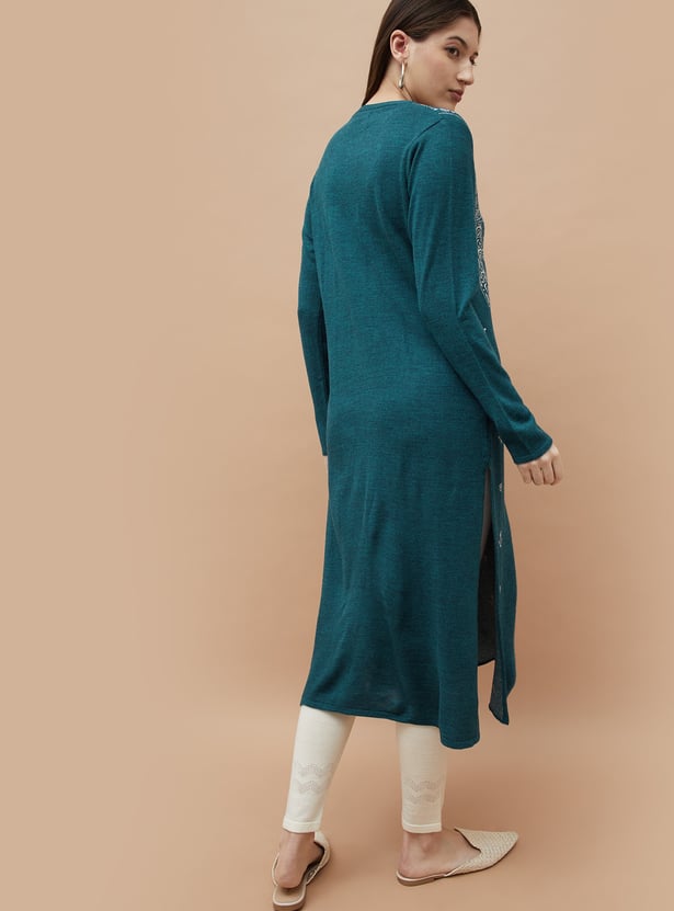 MELANGE Knitted Winterwear Kurta