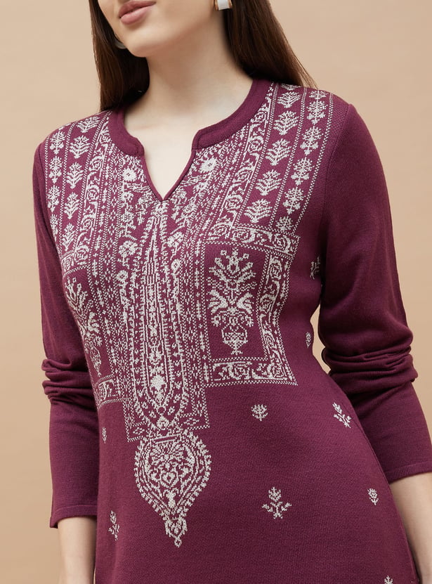 MELANGE Knitted Winterwear Kurta