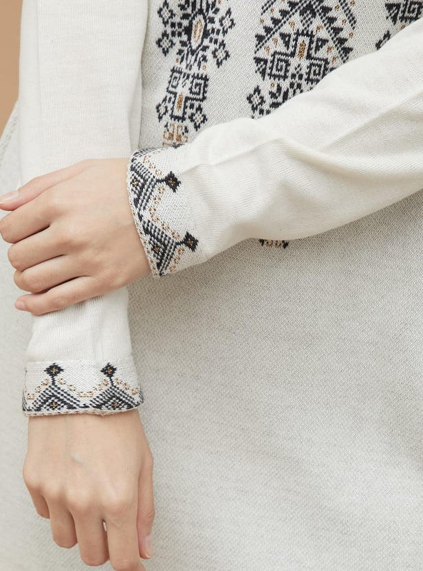MELANGE Ethnic Motif Straight Winter Kurta