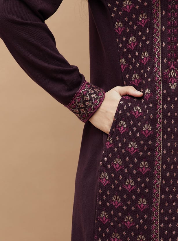 MELANGE Ethnic Motif Straight Winter Kurta