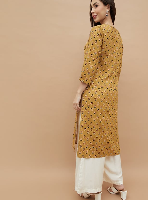 MELANGE Embroidered Straight Kurta