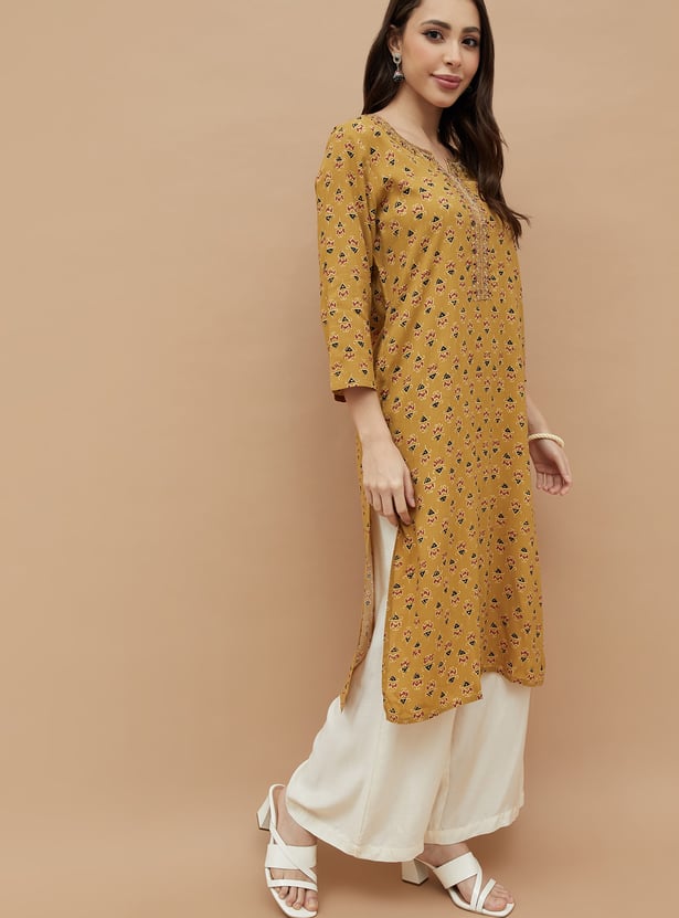 MELANGE Embroidered Straight Kurta