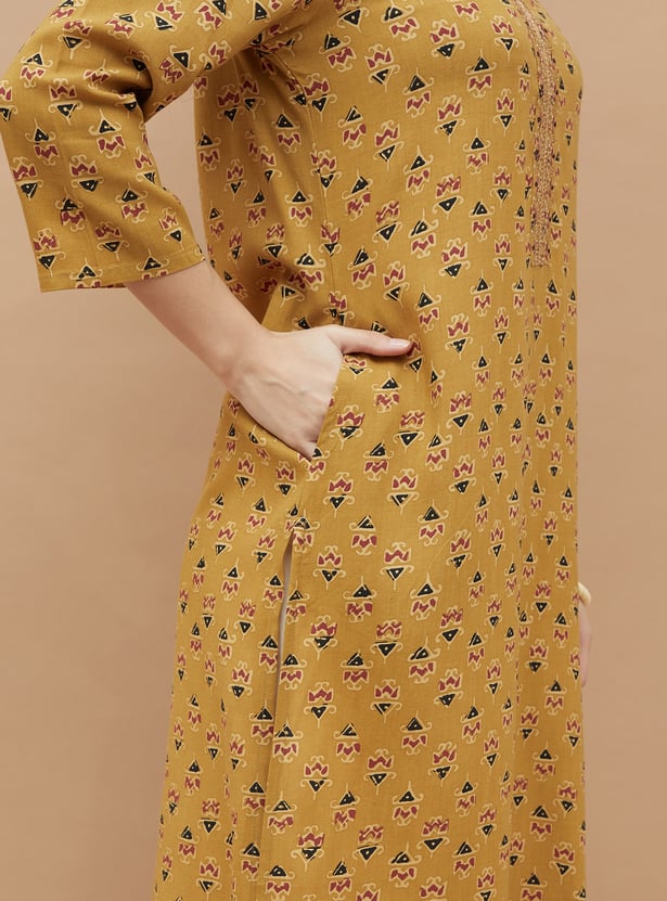 MELANGE Embroidered Straight Kurta