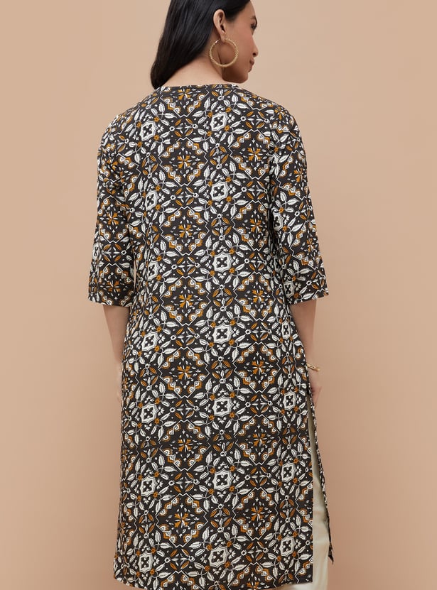 MELANGE Ethnic Motif Straight Kurta