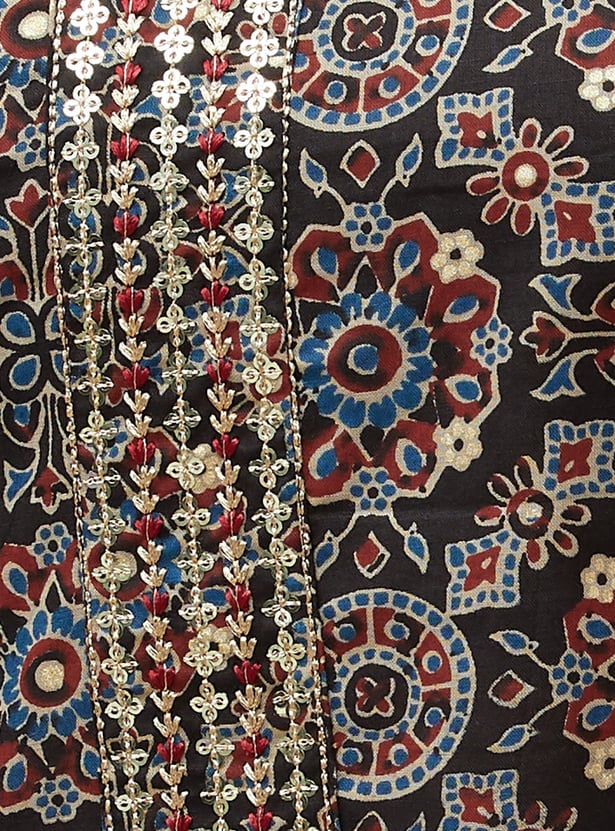 MELANGE Ethnic Motif Printed Straight Kurta Set