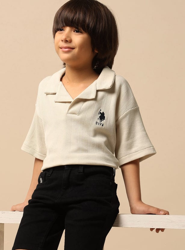 US POLO ASSN KIDS Boys Solid Polo T-shirt